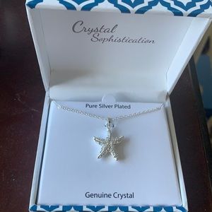 Crystal starfish necklace